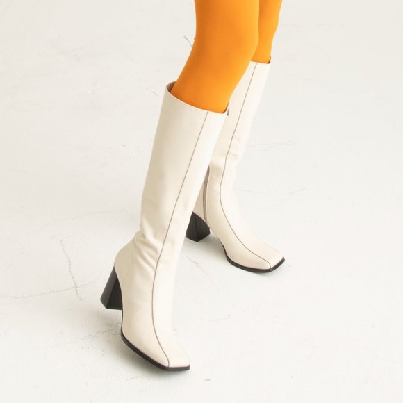 Vintage inspired genuine leather knee high boots Size 7.5-8 for Petite - Picture 6 of 10